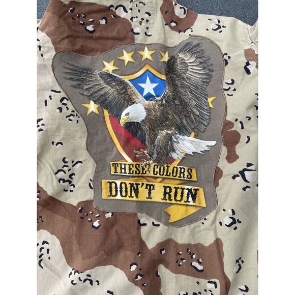 Military Shirt Medium Regular Chocolate Chip Camo With Large Patch On The Back - Picture 6 of 6